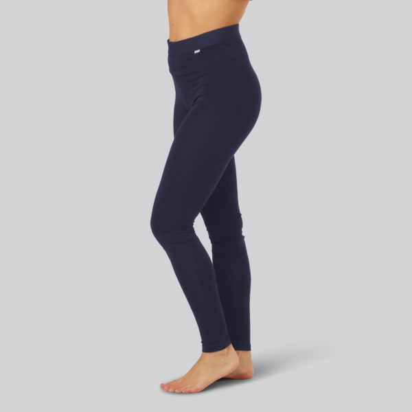 Bambus leggings i navy m. navy elastik til kvinder