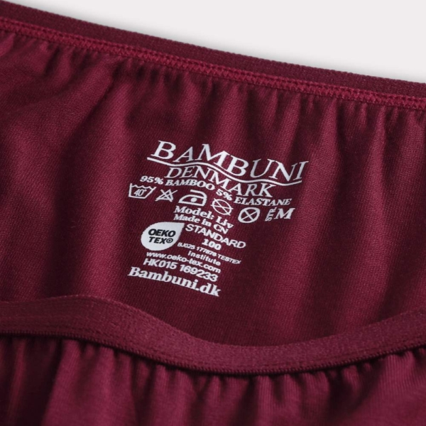 Bambus hotpants i bordeaux