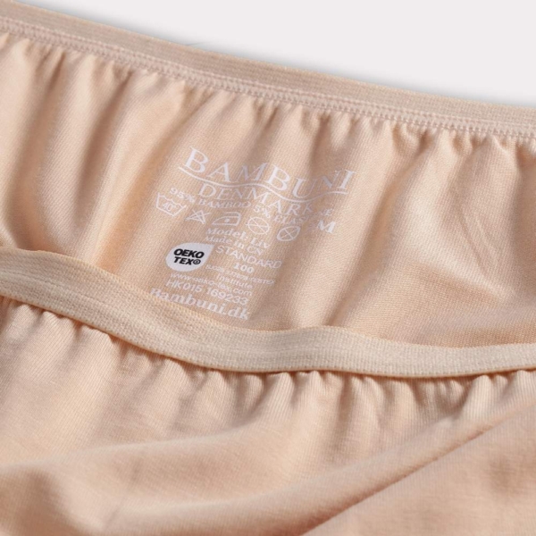 Bambus hotpants i beige