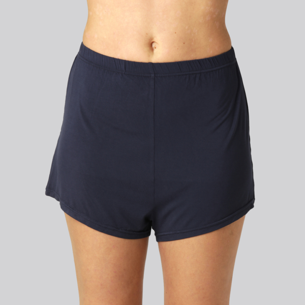 Bambus natshorts i navy til kvinder