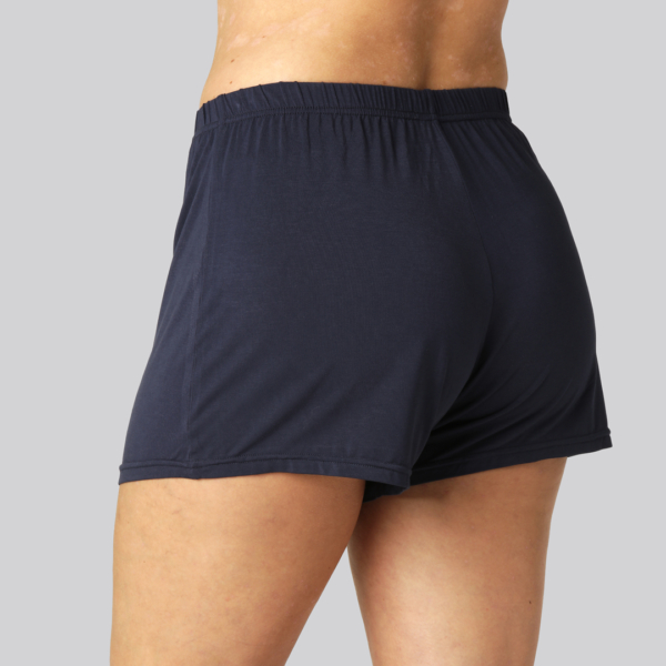 Bambus natshorts i navy til kvinder