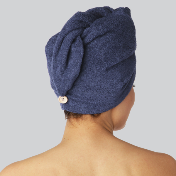 Bambus hårturban i navy